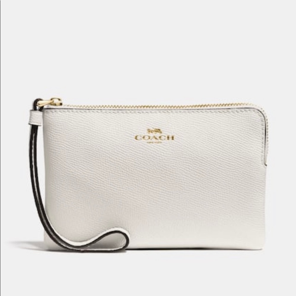 Coach corner zip wristlet